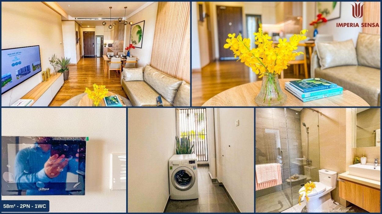 Không gian phòng khách nhà mẫu Imperia Sensa 58m2 Không gian phòng khách nhà mẫu Imperia Sensa 58m2